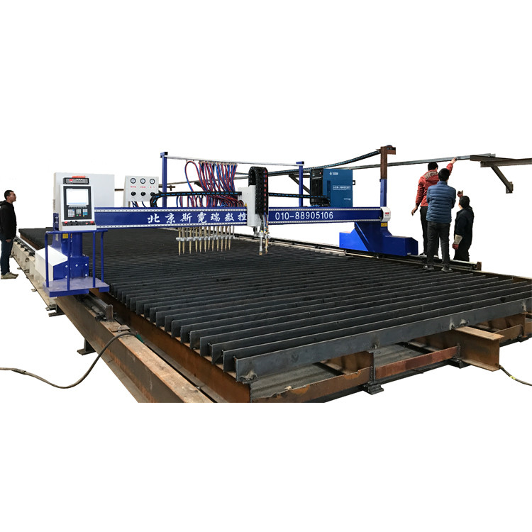 10 Obor Lembaran Logam Meja Plasma Mesin Pemotong Gas Multi Torch Oxyfuel CNC